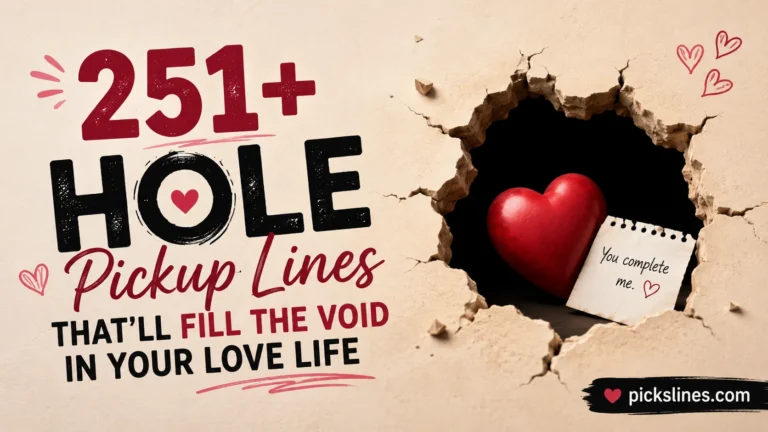 Hole Pickup Lines