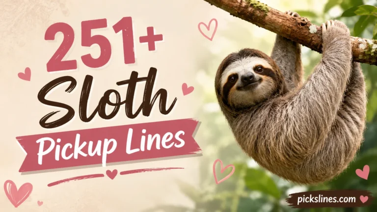 Sloth Pickup Lines